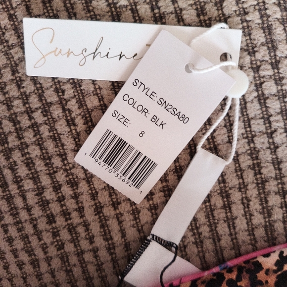 🆕Sunshine 79 REVERSIBLE Triangle Halter Bikini Top Size 8 Animal & Floral Print - Picture 12 of 12